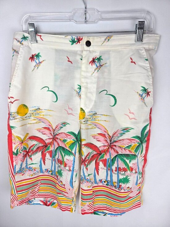 Polo Ralph Lauren Pants - Vtg 1988 Polo Ralph Lauren Seoul Olympics Hawaiian Shorts M Rare Grail Collector